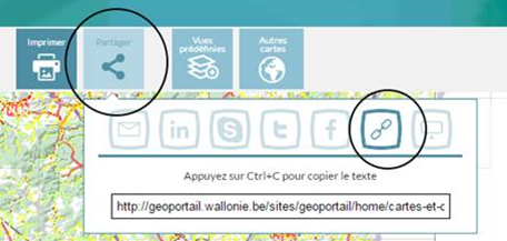 Récupérer l'url de la carte (données, localisation, dessins)